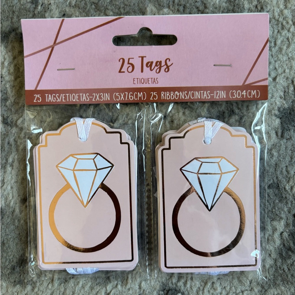 🆕 Elegant Diamond Design Gift Tags